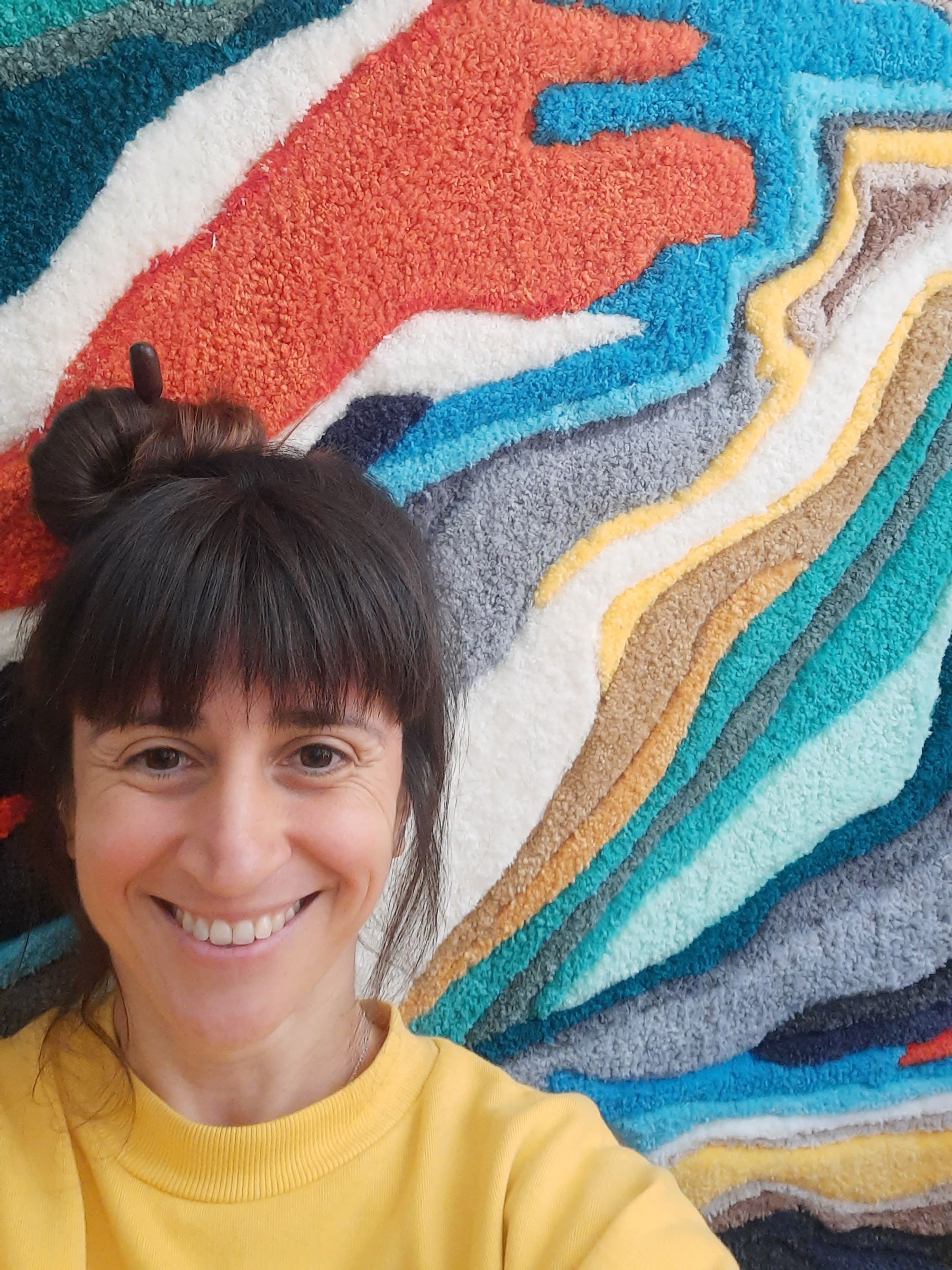 Belén Vilanova, fundadora de Borrissol Espai Creatiu, en el taller de arte de Mataró